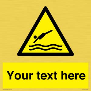 Custom Warning diving area